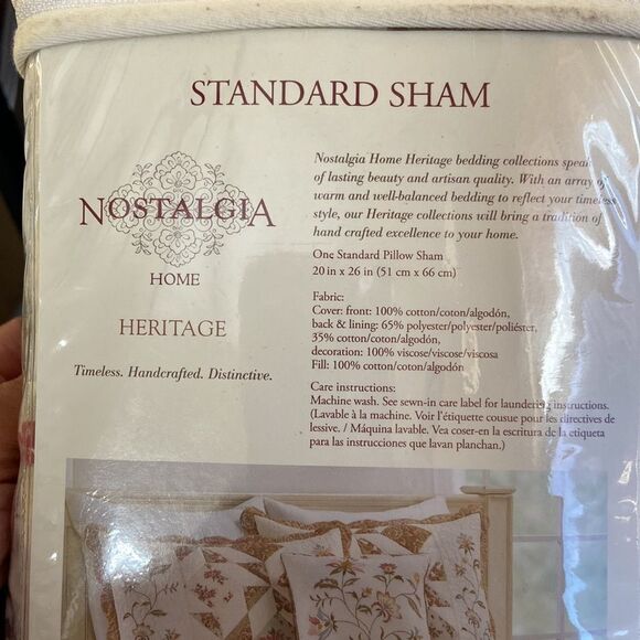 Nostalgia Home Caroline Standard Sham, Off-White - Picture 3 of 3